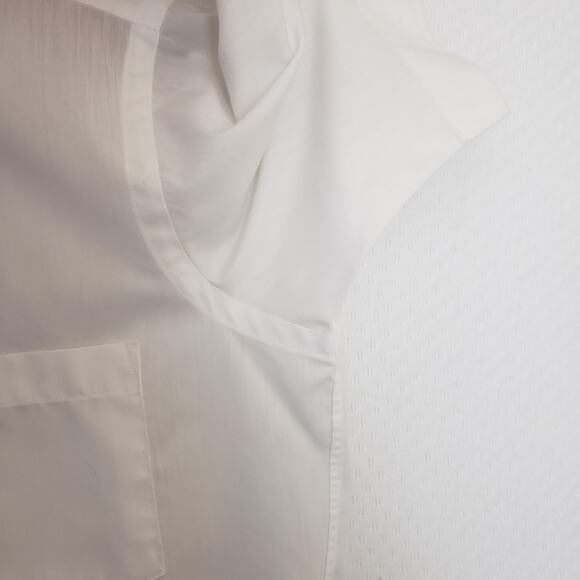 Oscar de La Renta Men's SS Button Down White Dress Shirt. Size 16. Wrinkle‎ Free - Picture 6 of 14